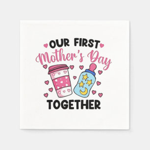 Unser erster Muttertag zusammen Paare heiraten Serviette