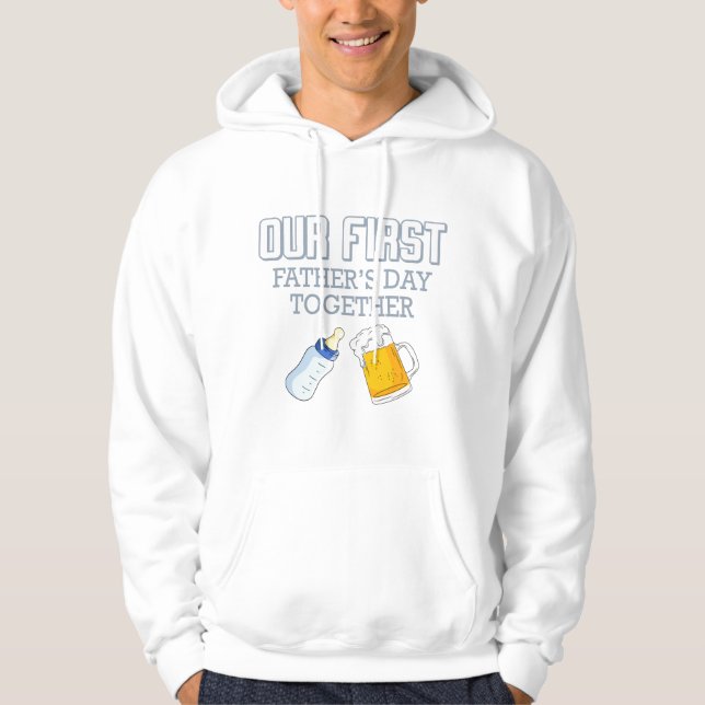 Unser erster Tag des Vaters 👨 ‍ ❤️ Hoodie (Vorderseite)