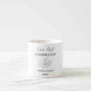 Unser erster Tag des Vaters   Name des Babys, Dadd Espressotasse