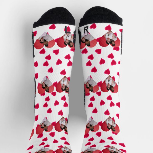 Unser Erster Valentinstag als Foto Socken (Oben)