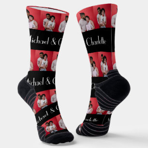 Unser Erster Valentinstag als Foto Socken