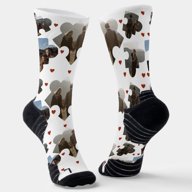 Unser Erster Valentinstag als Foto Socken (Gewinkelt)