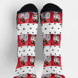 Unser Erster Valentinstag als Foto Socken