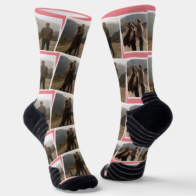 Unser Erster Valentinstag als Foto Socken (Gewinkelt)