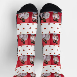 Unser Erster Valentinstag als Foto Socken