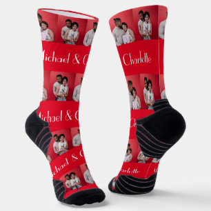 Unser Erster Valentinstag als Foto Socken