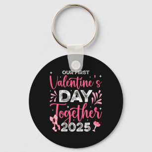 Unser erster Valentinstag Zusammen 2025 Husbynd Wi Schlüsselanhänger