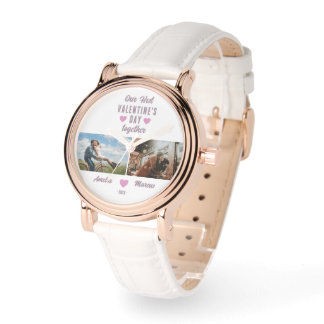 Unser erster Valentinstag zusammen 2 Fotos Armbanduhr