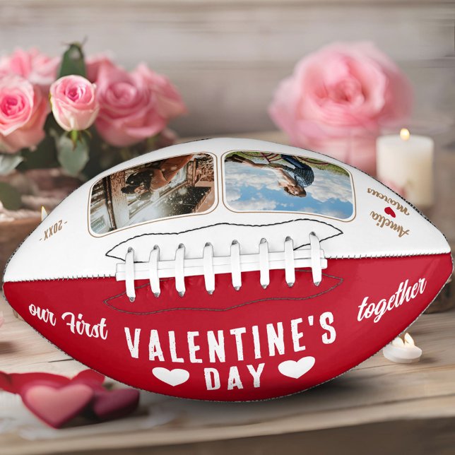 Unser erster Valentinstag zusammen 2 Fotos Rot Football (Von Creator hochgeladen)