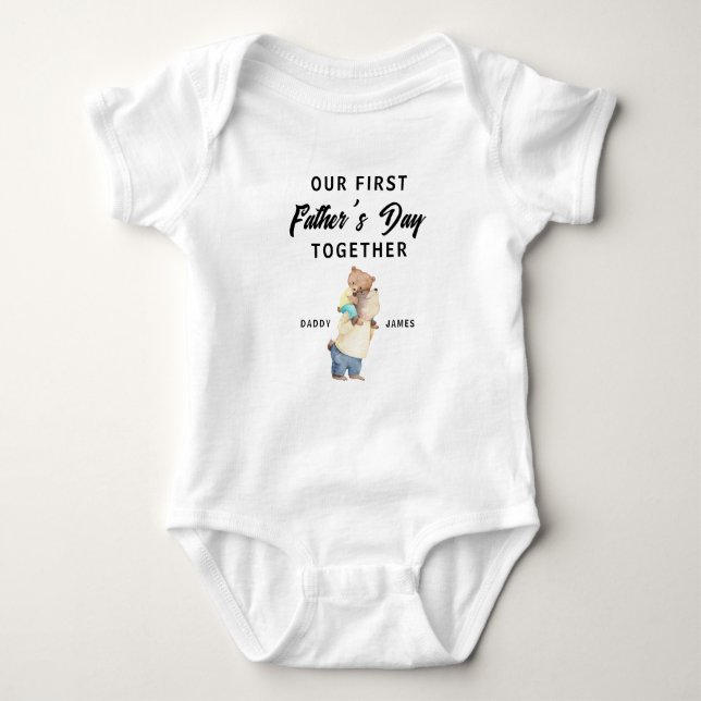 UNSER ERSTER VATER-TAG BABY STRAMPLER (Vorderseite)