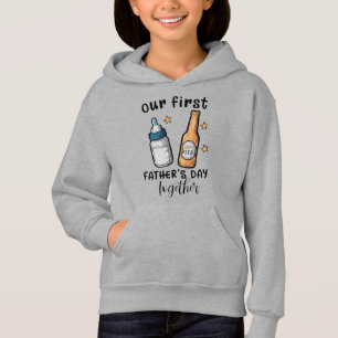 Unser erster Vatertag zusammen Baby & Vater Flasch Hoodie
