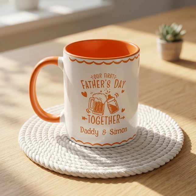 Unser erster Vatertag zusammen Tasse (Von Creator hochgeladen)