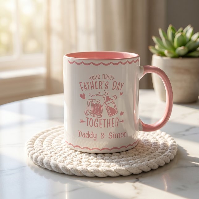 Unser erster Vatertag zusammen Tasse (Von Creator hochgeladen)