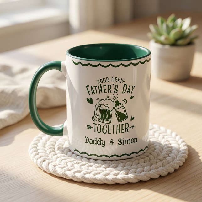 Unser erster Vatertag zusammen Tasse (Von Creator hochgeladen)