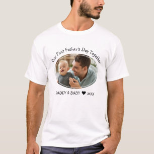 Unser erster Vatertag zusammen Vater Baby Foto T-Shirt