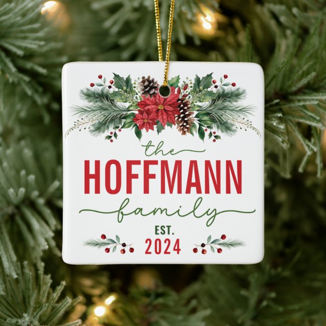 Unser erster Verheirateter Hochzeitnachweis Keramikornament (Baum)