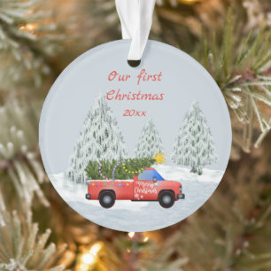 Unser erster Vintager Weihnachtsverkehr Ornament
