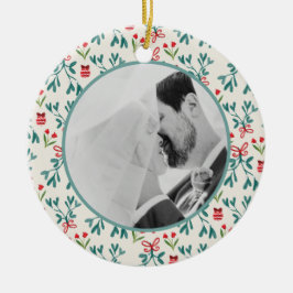 Unser erster Weihnachts-Verheiratet Handgemälde Mi Keramik Ornament