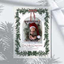 Unser erster Weihnachtsbogen-Geburtsanzeige