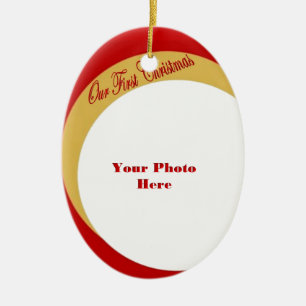 Unser erster WeihnachtsFoto-Rahmen Keramikornament