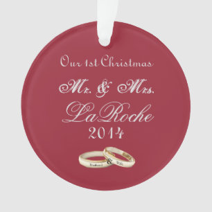 Unser erster Weihnachtsherr u. Frau Red Ornament