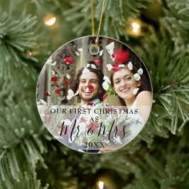 Unser Erster Weihnachtsmann Foto Holiday Keramik Ornament