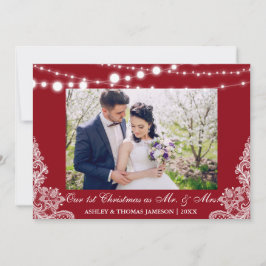 Unser Erster Weihnachtsmann & Mrs. Foto Card R Feiertagskarte