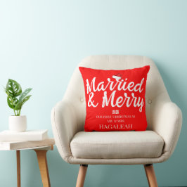 Unser erster Weihnachtsmann und Frau Newlywed fror Kissen