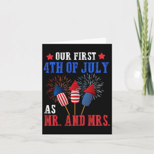 Unser erstes 4. Juli als Mr. Mrs. Patriot Paar Ehe Karte