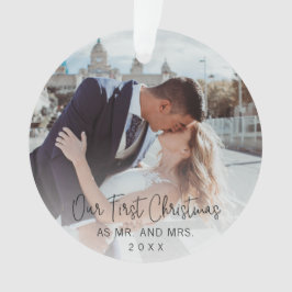 Unser erstes Black Script-Foto Ornament