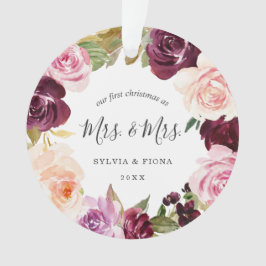 Unser erstes Blumenblättriges Foto Lesbian Ornament