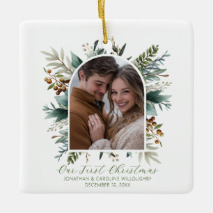 Unser erstes botanisches Zwei-Foto zu Weihnachten Keramikornament