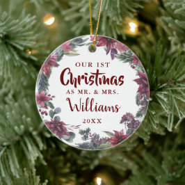 Unser erstes Foto, Frau Floral Keramik Ornament