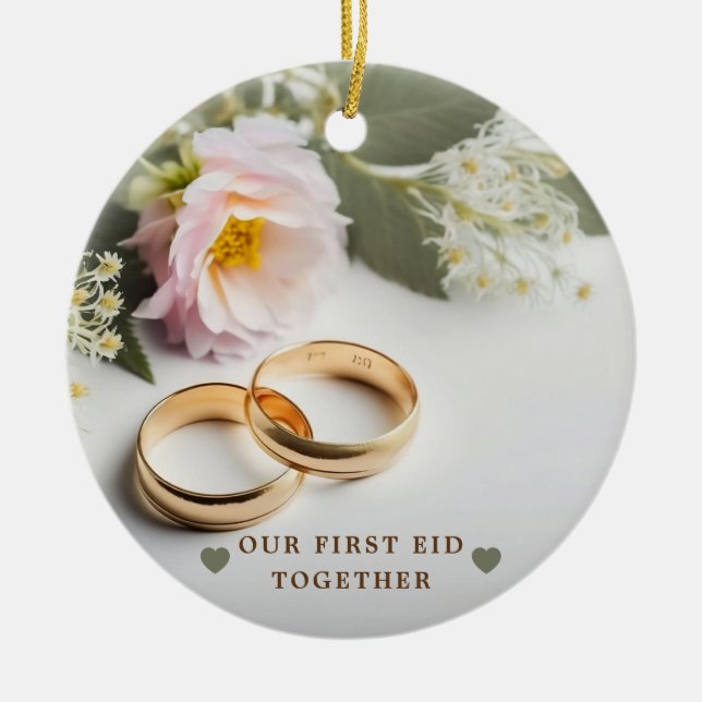 Unser erstes gemeinsames Abendessen Keramik Ornament (Vorne)