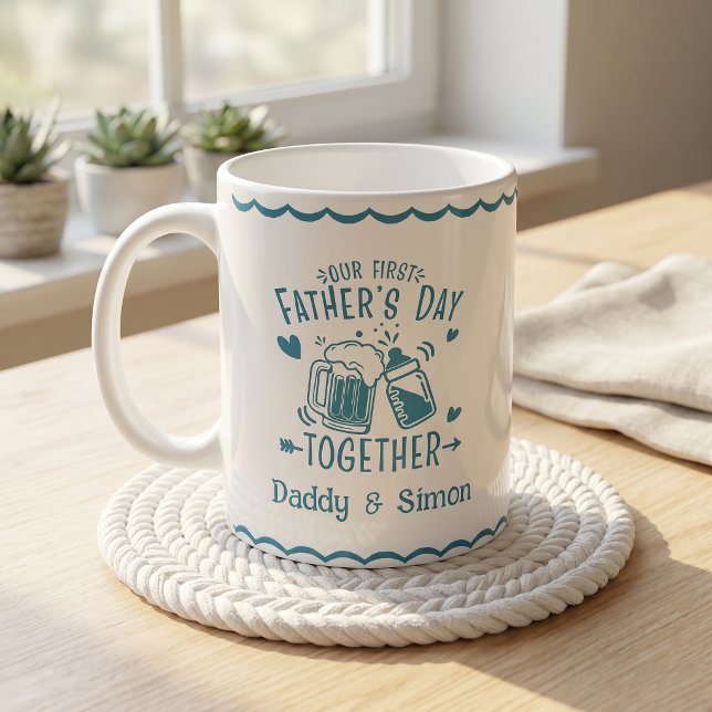 Unser erstes gemeinsames Vatertags-Tasse Kaffeetasse (Von Creator hochgeladen)