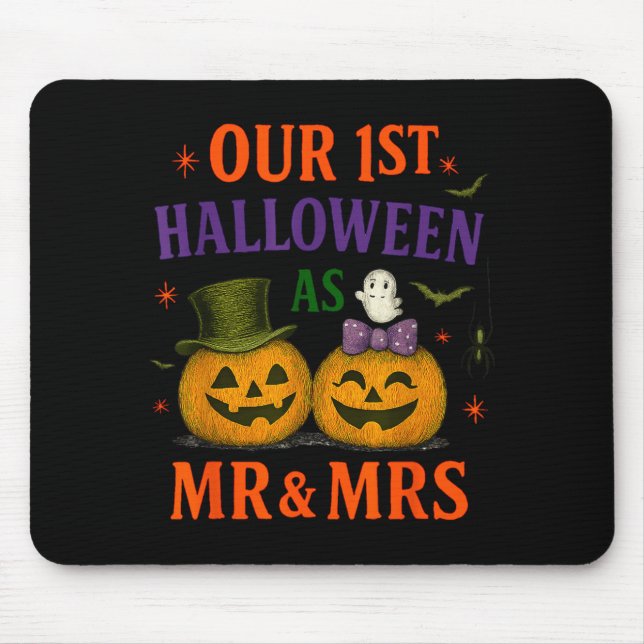 Unser erstes Halloween als Herr und Frau 2025 pass Mousepad (Vorne)
