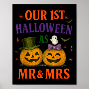 Unser erstes Halloween als Mr und Mrs 2025 passend Poster