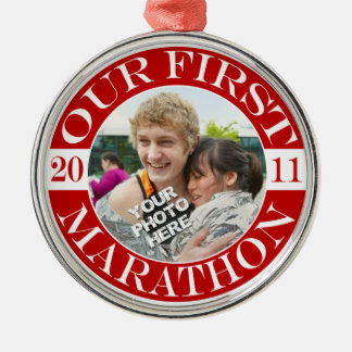 Unser erstes Marathon - 2011 Silbernes Ornament