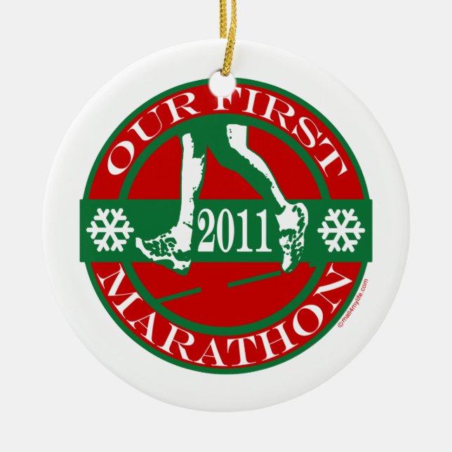 Unser erstes Marathon Keramikornament (Vorne)
