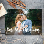 Unser erstes Minimalistisches Weihnachts-Foto<br><div class="desc">Versenden Sie lustige,  schicke und Minimalistische Urlaubskarten oder Weihnachtskarten mit Ihren Minimalistischen Horizontalen Weihnachtskarten.</div>
