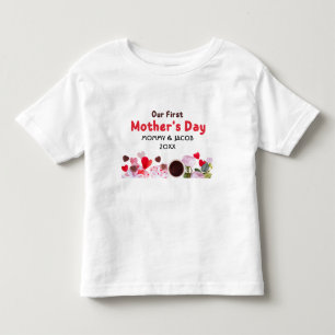 Unser erstes Muttertags-T-Shirt mit Namen für Baby Kleinkind T-shirt