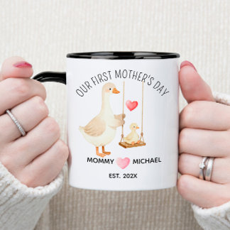 Unser erstes Muttertagsgeschenk, Mama und Baby Ent Tasse