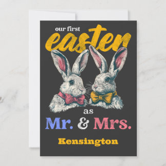 Unser erstes Ostern als Herr und Frau Bunny Kaninc Einladung