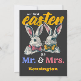 Unser erstes Ostern als Herr und Frau Bunny Rabbit Einladung