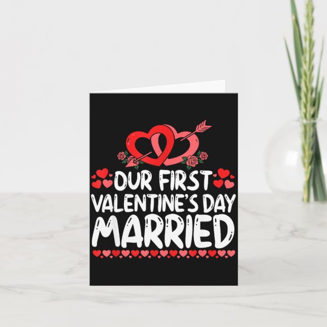 Unser erstes Valentins Ehepartner  Karte (Vorderseite)