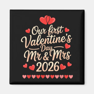 Unser erstes Valentinstag als Herr und Frau 2026 Magnet