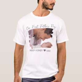 Unser erstes Vatertag New Daddy & Baby Foto T-Shirt