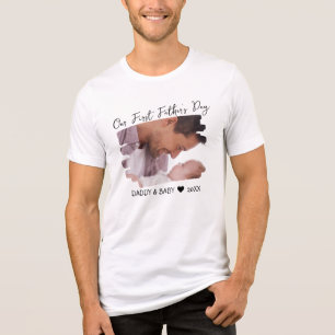 Unser erstes Vatertag New Daddy & Baby Foto Tri-Blend Shirt