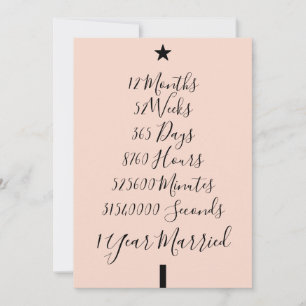 Unser erstes Verheiratetes 1-jähriges Weihnachtsfe Feiertagskarte