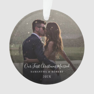 Unser erstes Verheiratetes Foto Ornament